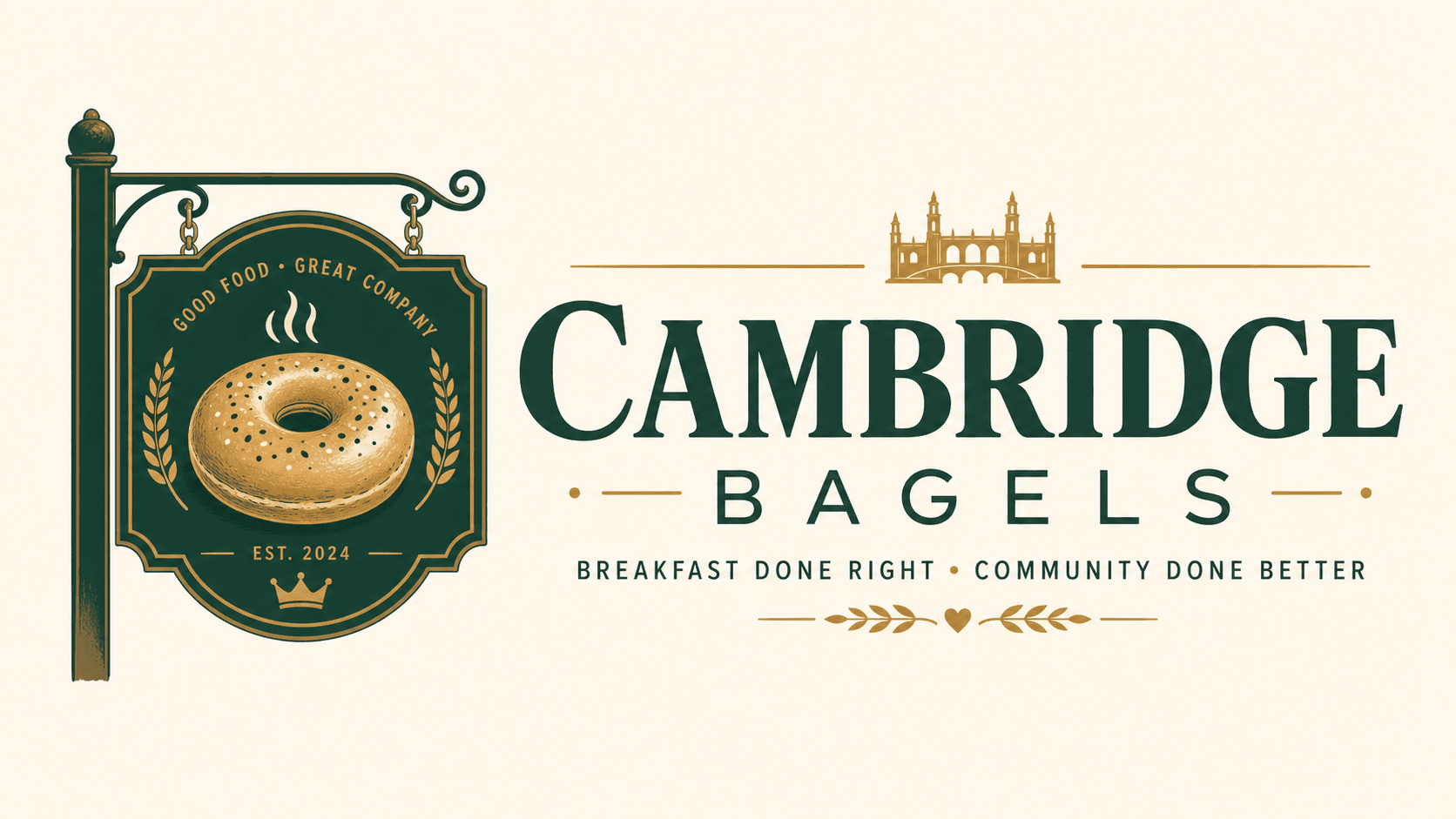 Cambridge Bagels — good food, great company. Est. 2024.